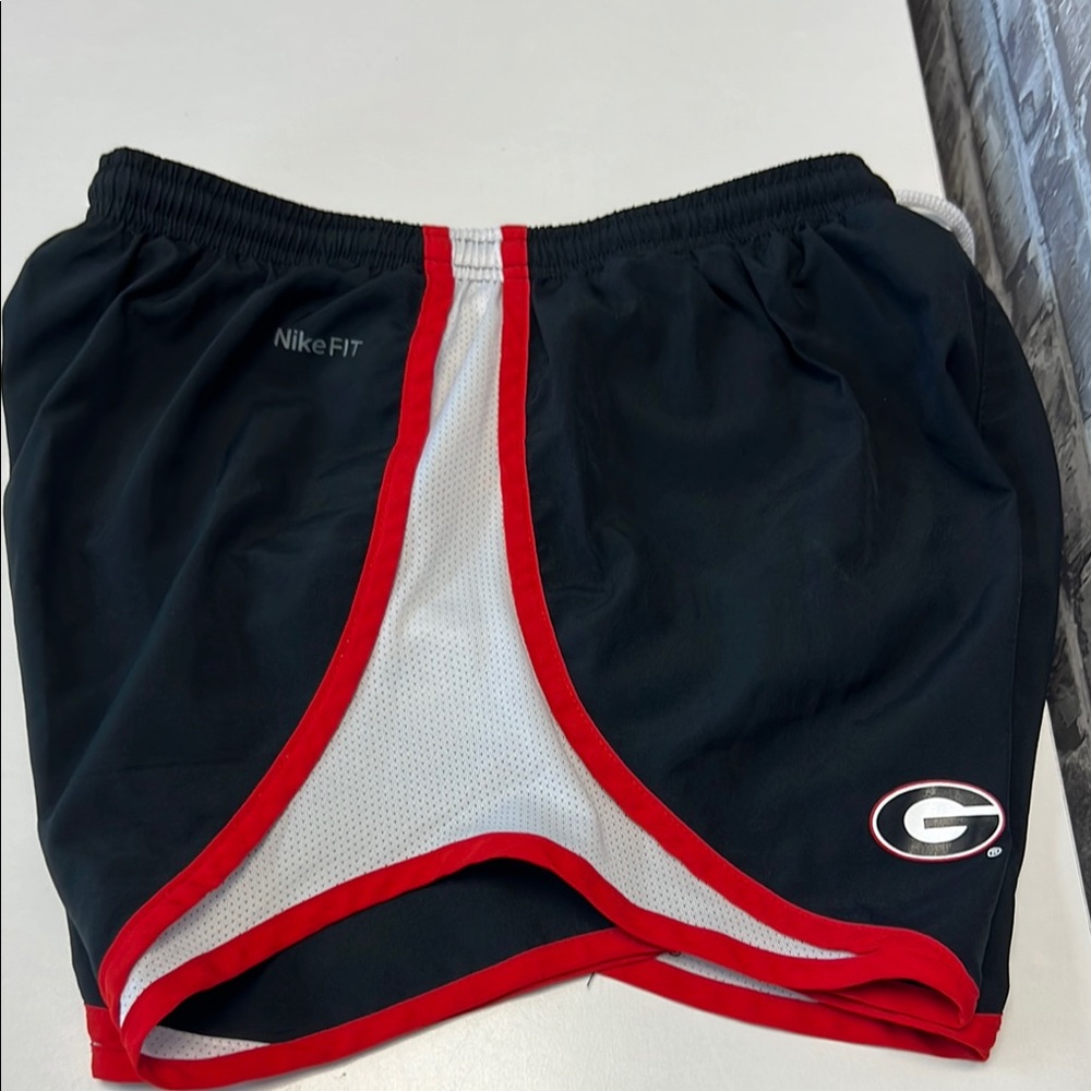 Georgia Bulldogs Nike Women's Black and Red Athletic Shorts‎